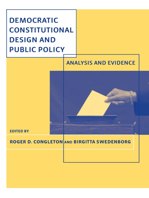 Cover of Democratic Constitutional Design and Public Policy